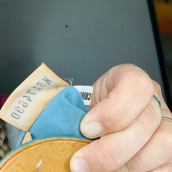 Vintage DOONEY & BOURKE DB Logo Rainbow Colored Tan Leather Mini Backpack Bag - Picture 14 of 14